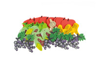 Naklejki z pianki Owoce&Warzywa (51szt) PVC26 Brewis